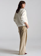 Women's Hoyt Crew Neck Sweatshirt In Antique White - BROOKLYN INDUSTRIES