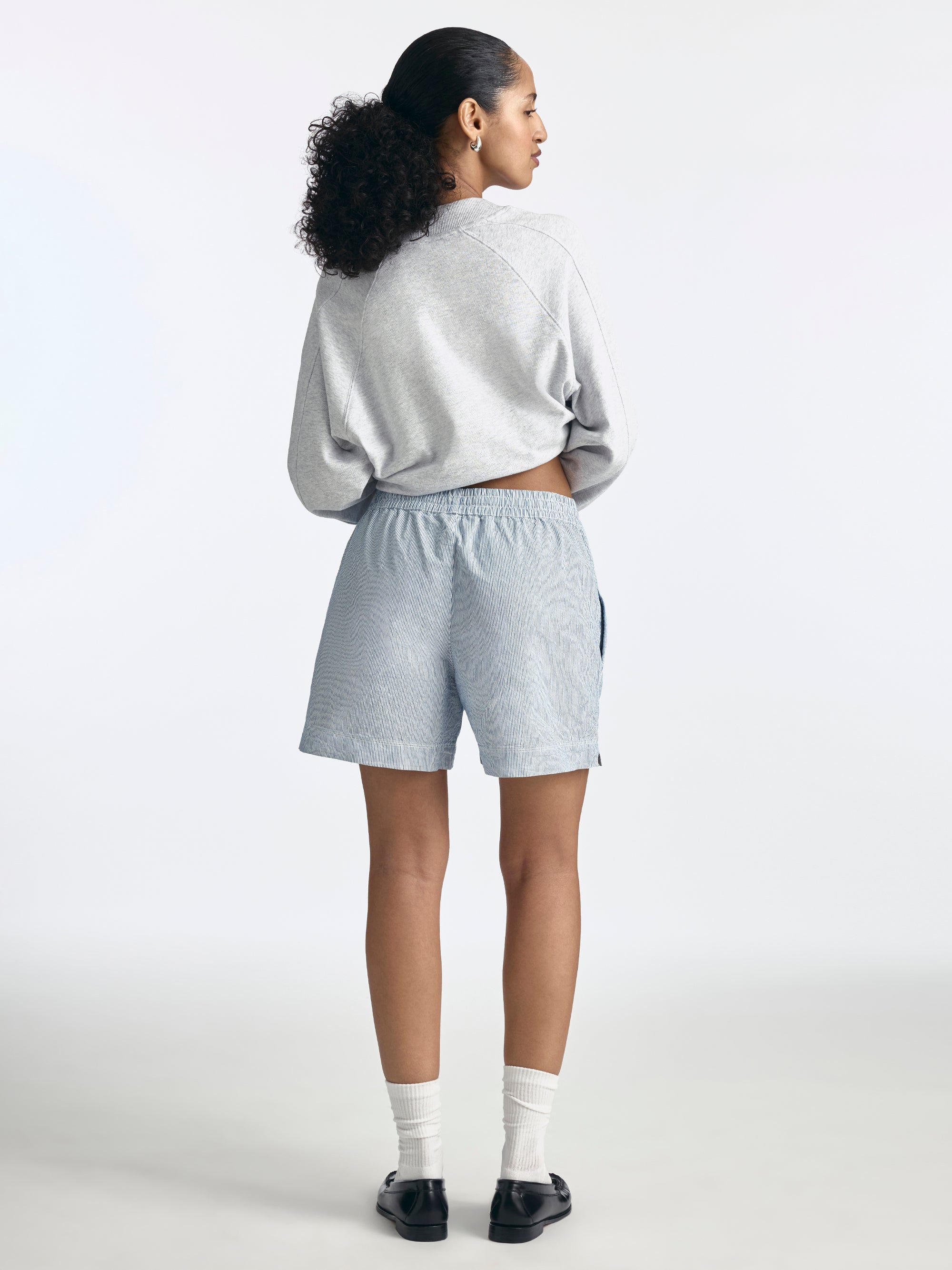 Women's Drawstring Striped Shorts - BROOKLYN INDUSTRIES