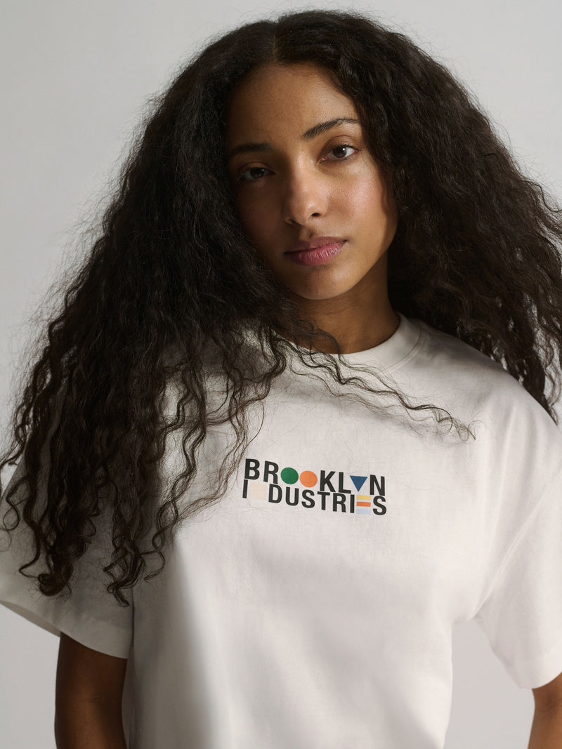 Women's Brooklyn Industries Loose Fit T-Shirt In Antique White - BROOKLYN INDUSTRIES