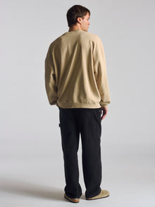 Men's Crew Neck Sweatshirt In Pure Cashmere - BROOKLYN INDUSTRIES