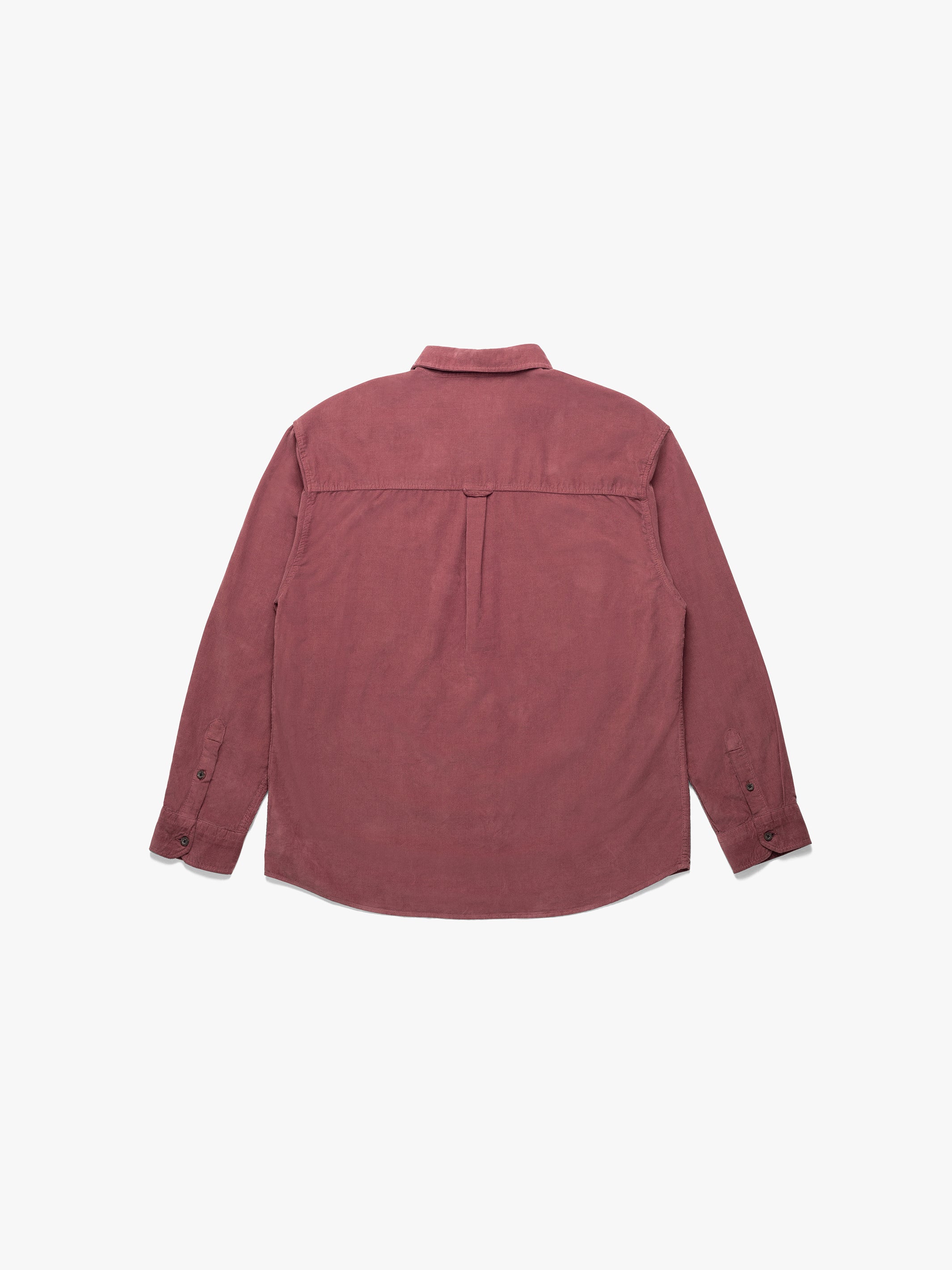 Men's Corduroy Long Sleeve Shirt In Red Mahogany - BROOKLYN INDUSTRIES