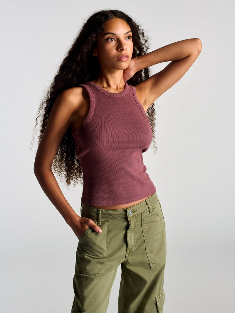 Women's Vintage Tank Top In Brick - BROOKLYN INDUSTRIES