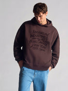 Men's Brooklyn Vintage Hooded Sweatshirt In Coffee Bean - BROOKLYN INDUSTRIES