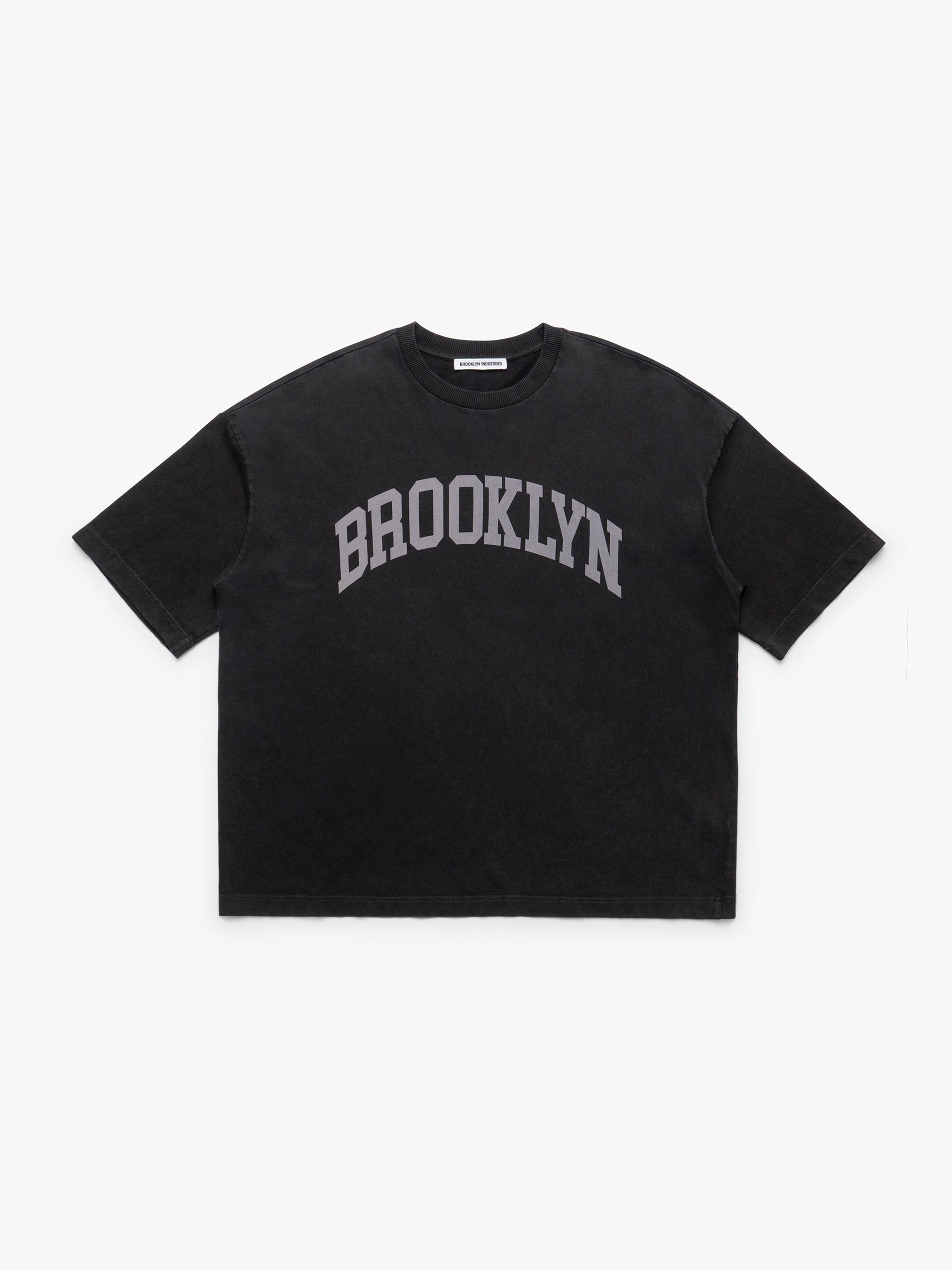 Men's Brooklyn Acid Washed T-Shirt in Black