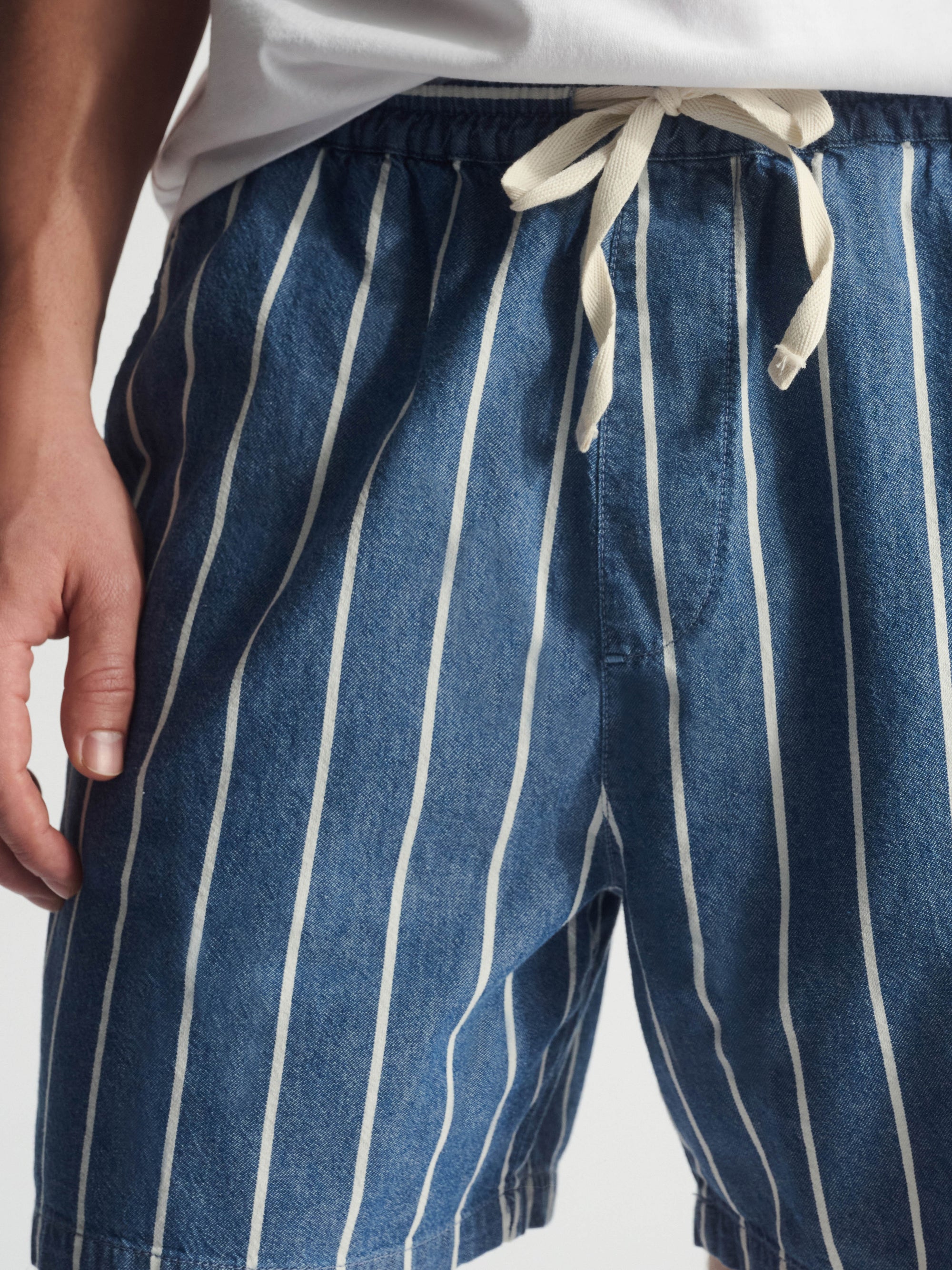 Men's Brooklyn Striped Shorts In Blue Striped - BROOKLYN INDUSTRIES