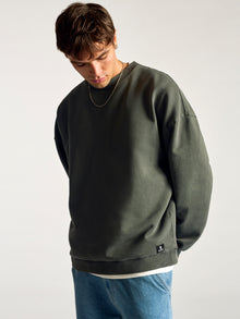 Men's Crew Neck Sweatshirt In Gunmetal - BROOKLYN INDUSTRIES