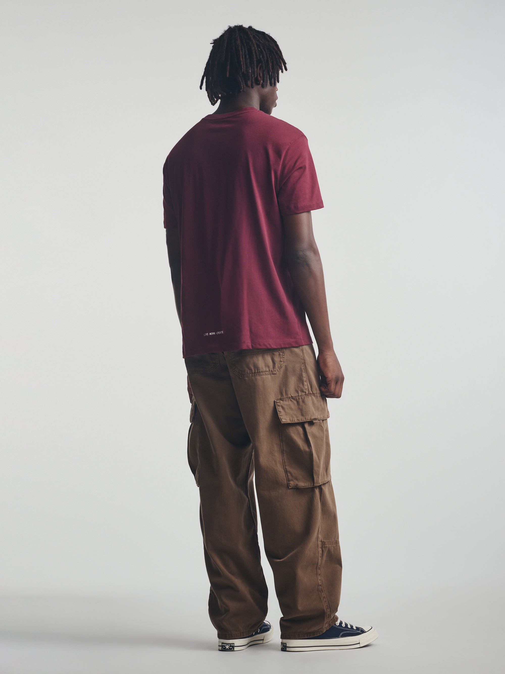 Men's Brooklyn Live Work Create T-Shirt in Windsor Wine
