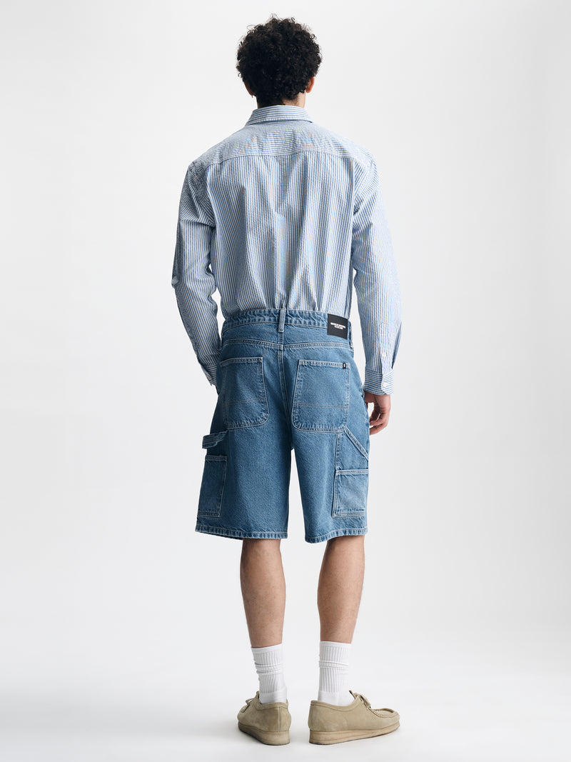 Men's Williamsburg Carpenter Shorts in Mid Everyday Denim
