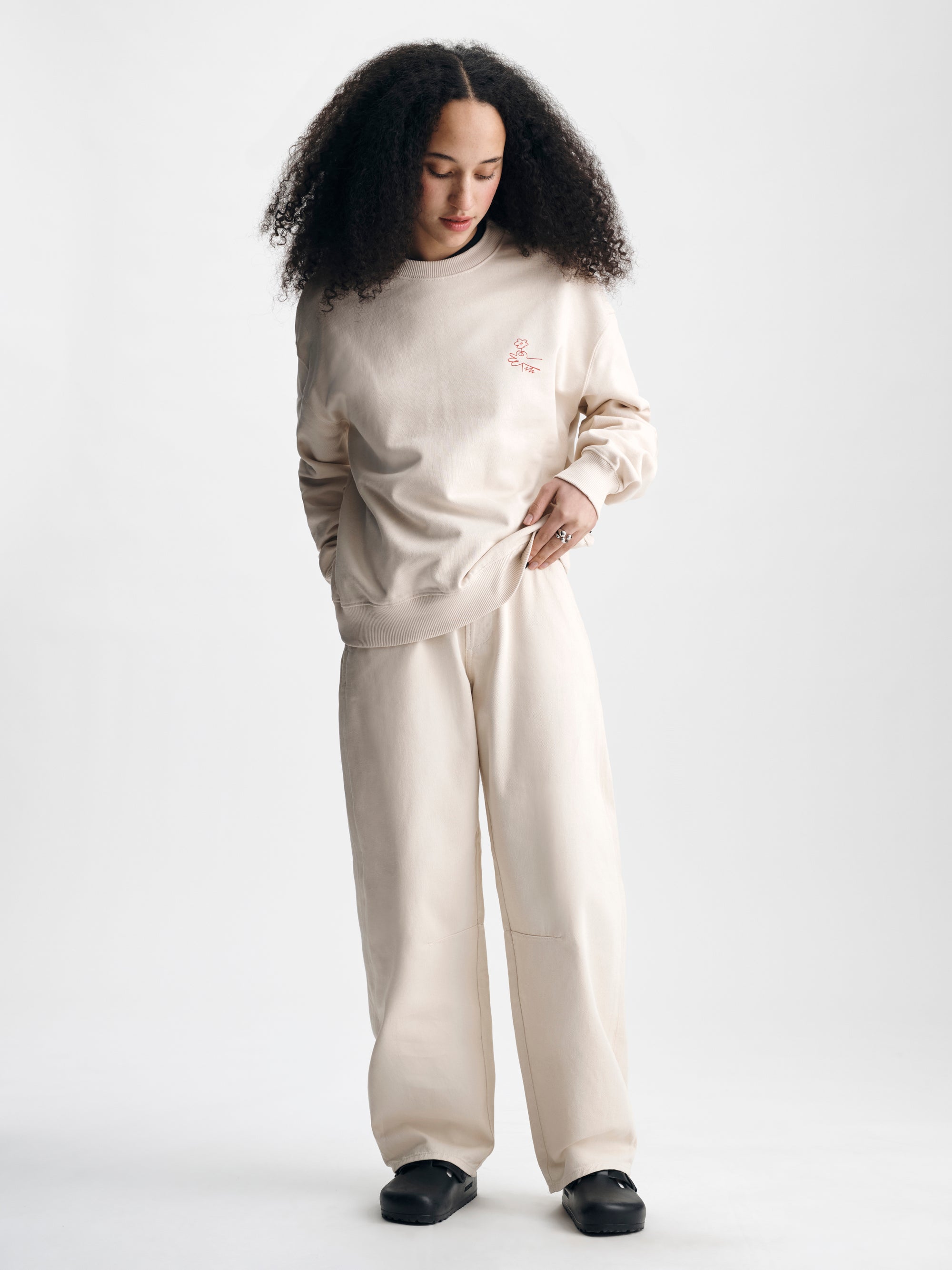 Women's One Love One Brooklyn Sweatshirt in Sandshell - BROOKLYN INDUSTRIES
