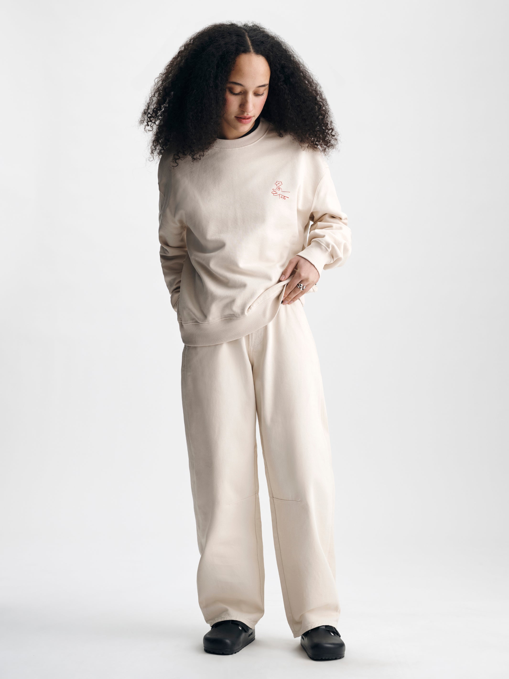 Women's One Love One Brooklyn Sweatshirt in Sandshell - BROOKLYN INDUSTRIES