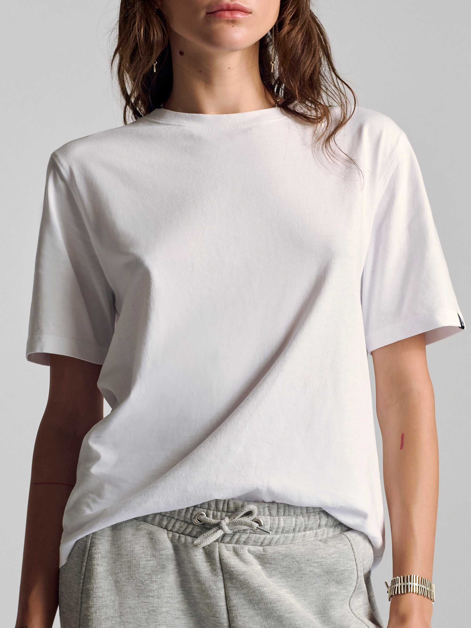 Women's Nassau Crew Neck T-Shirt in White - BROOKLYN INDUSTRIES