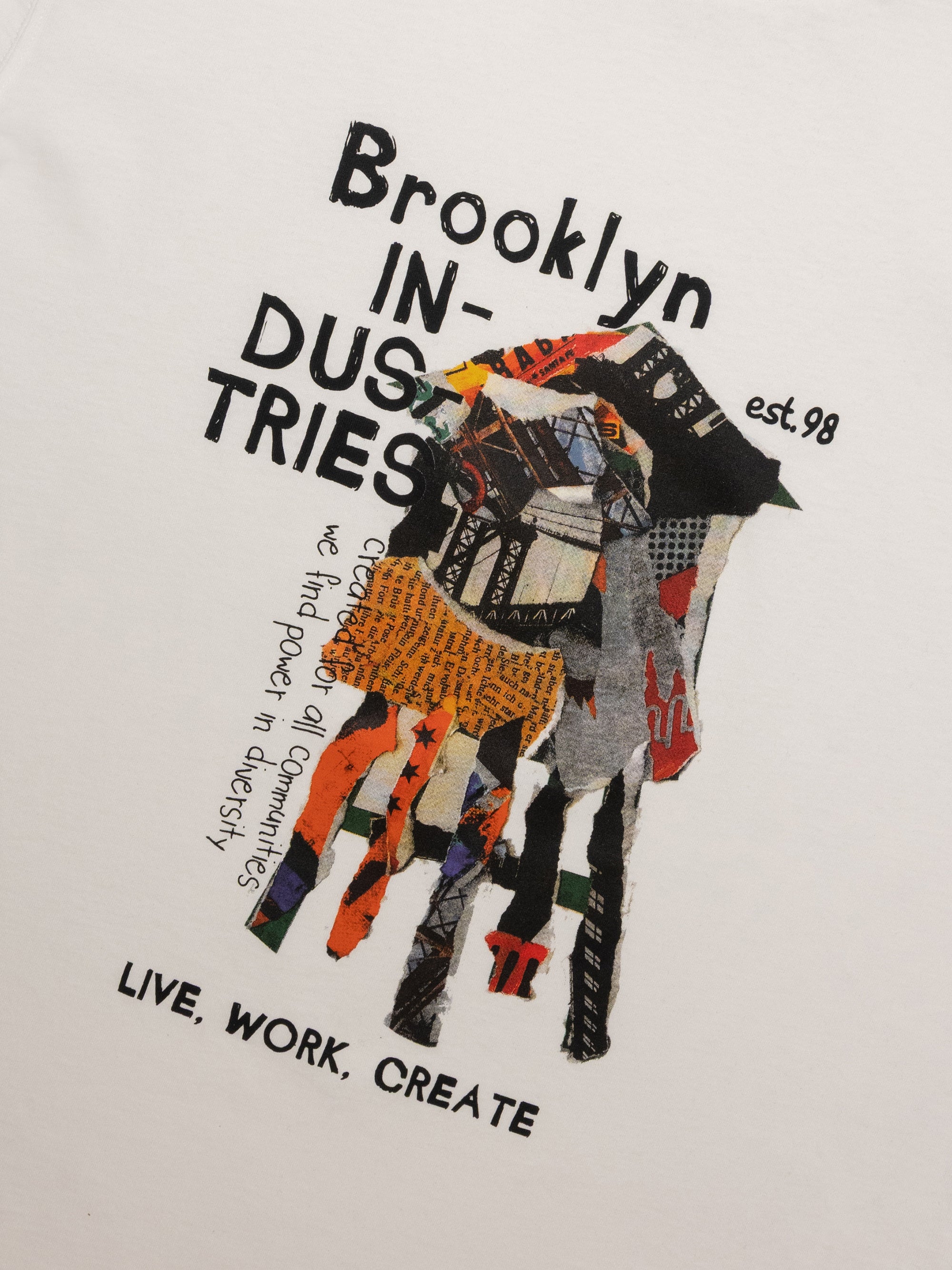 Men's Brooklyn Water Tower T-Shirt In Antique White - BROOKLYN INDUSTRIES