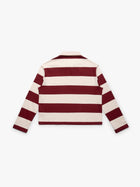 Women's Brooklyn Long Sleeve Striped Rugby T-Shirt in Biking Red Striped