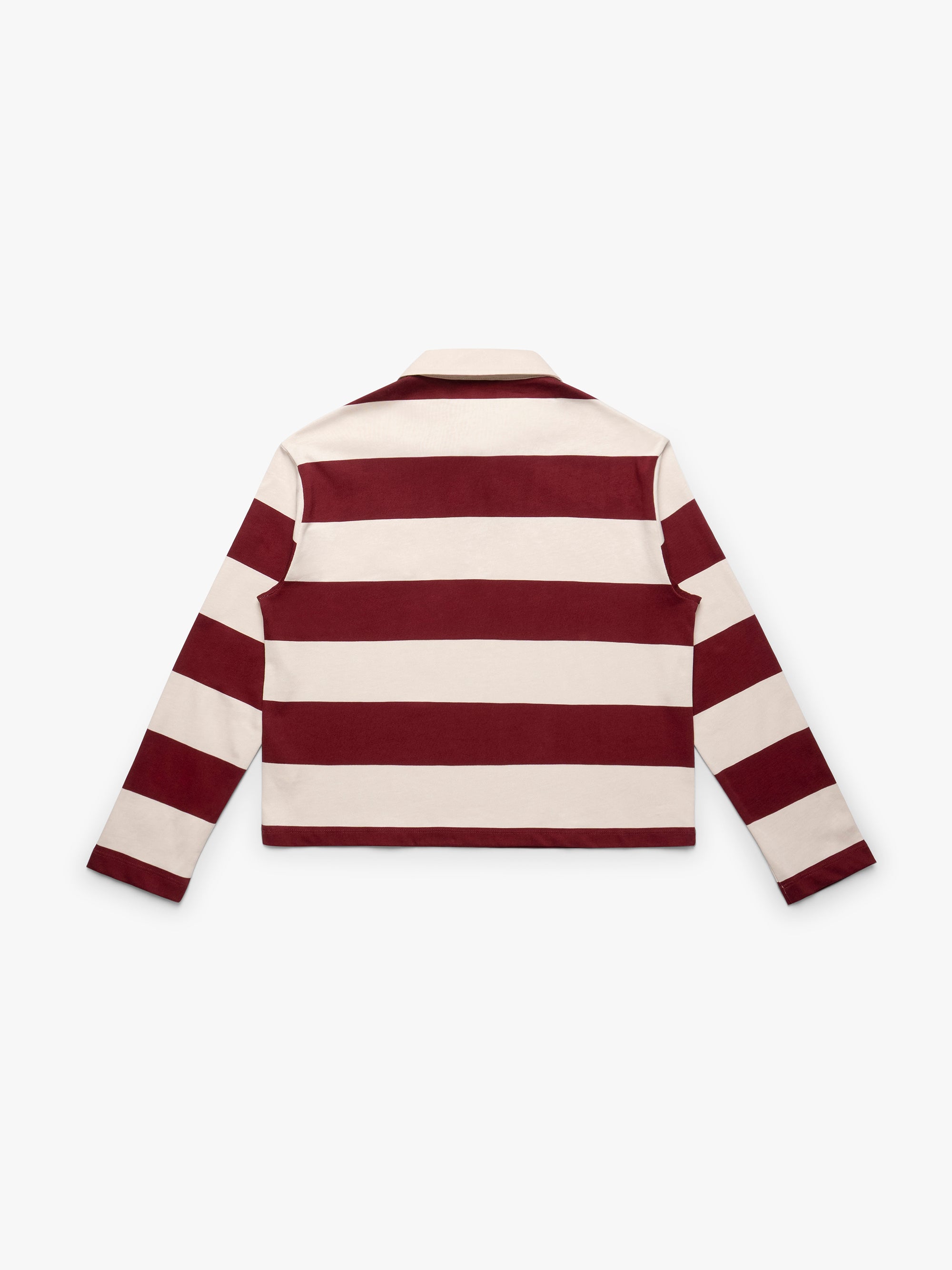 Women's Brooklyn Long Sleeve Striped Rugby T-Shirt in Biking Red Striped