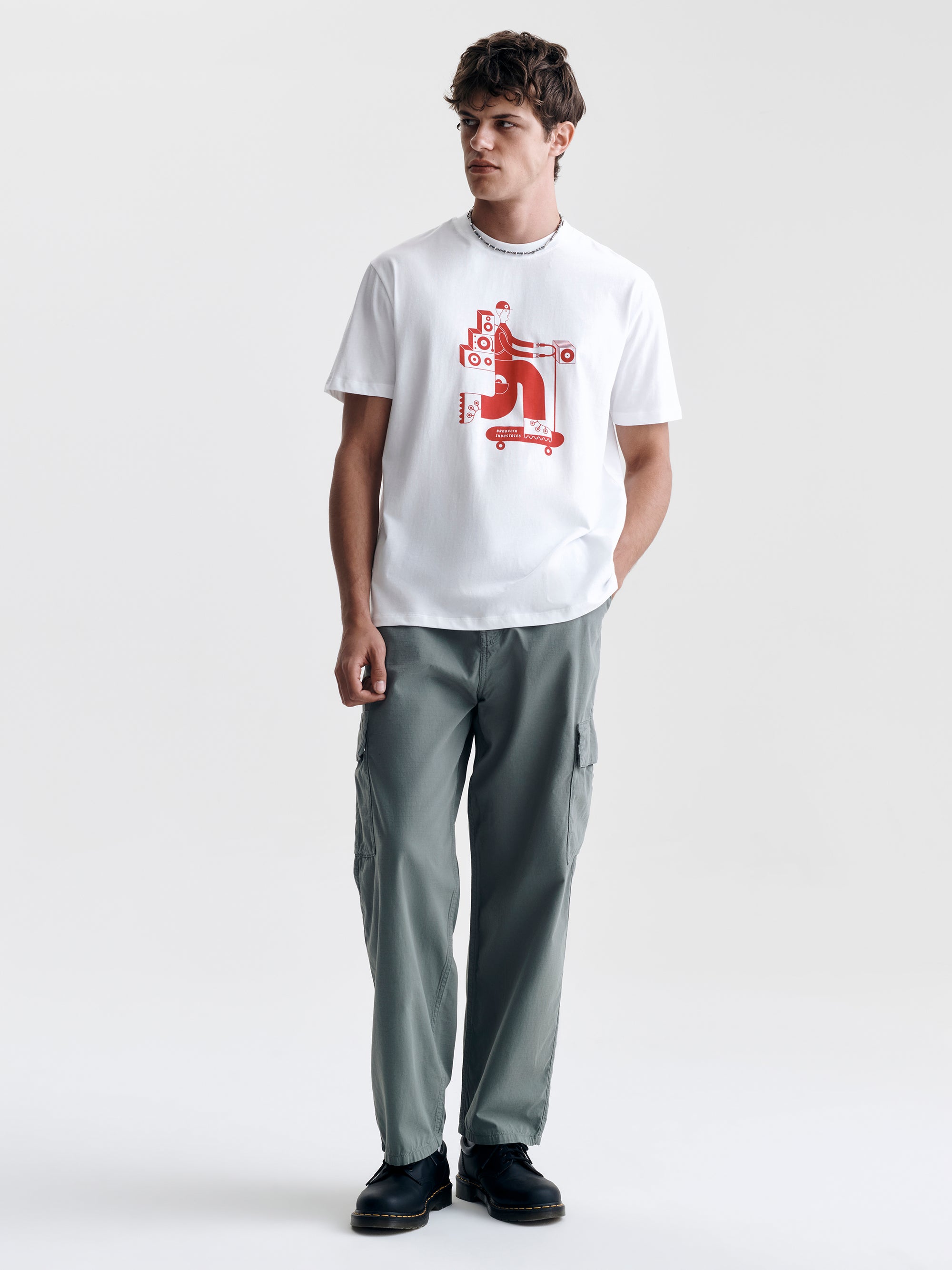 Men's Brooklyn Sound T-Shirt in White - BROOKLYN INDUSTRIES