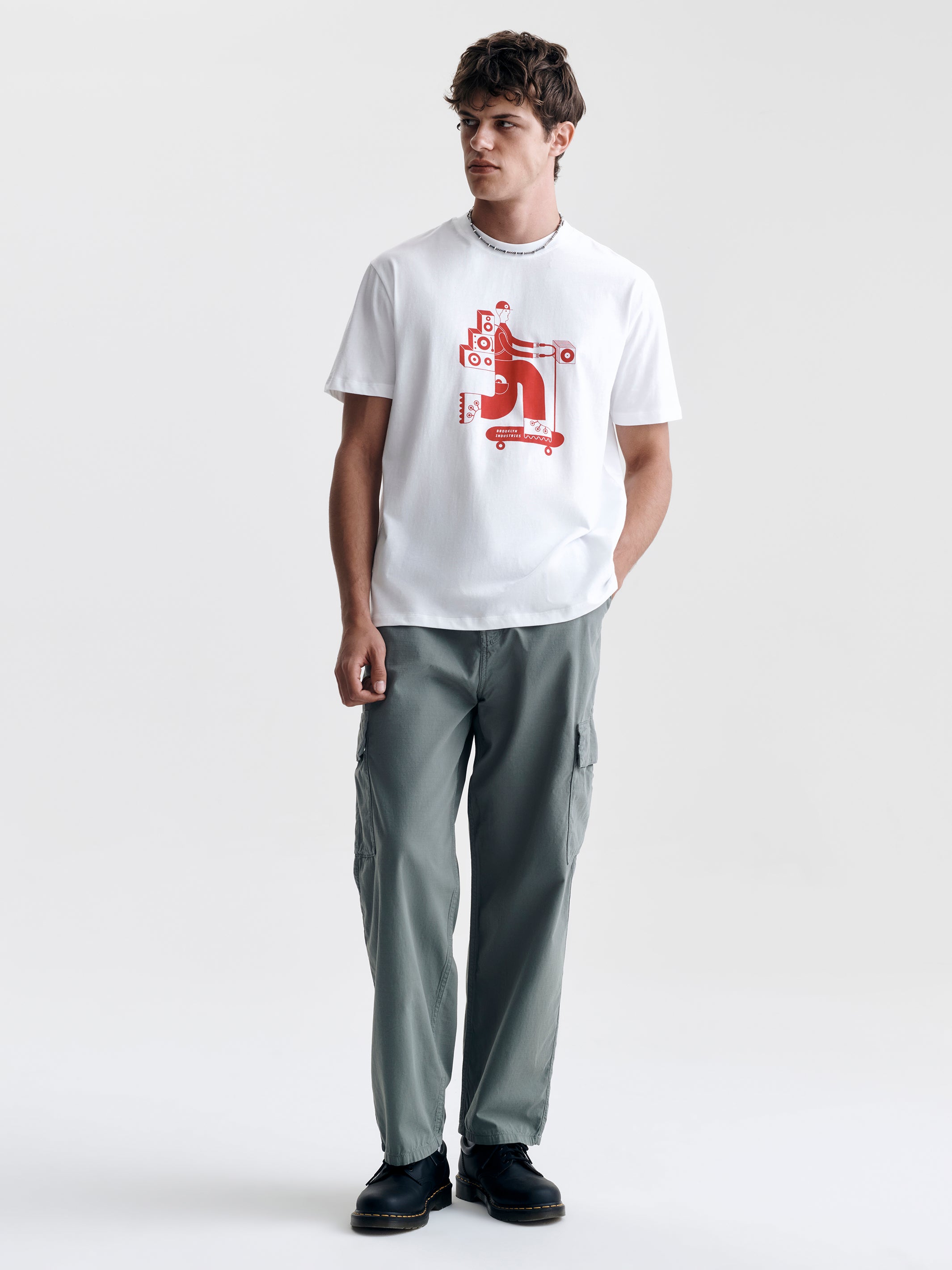 Men's Brooklyn Sound T-Shirt in White - BROOKLYN INDUSTRIES