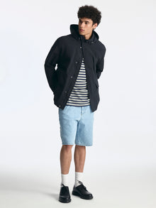 Men's Hooded Utility Jacket in Jet Black - BROOKLYN INDUSTRIES