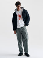 Men's Reversible Hooded Jacket in Jet Black - BROOKLYN INDUSTRIES