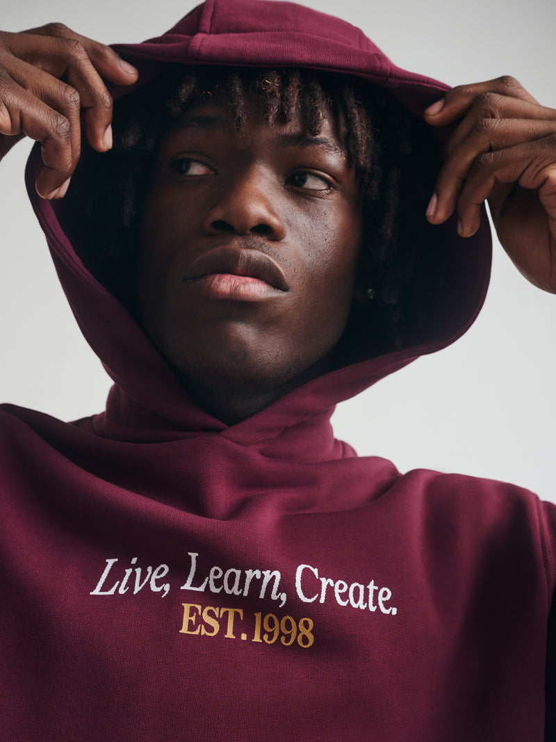 Men's Live Work Create Sweatshirt In Windsor Wine