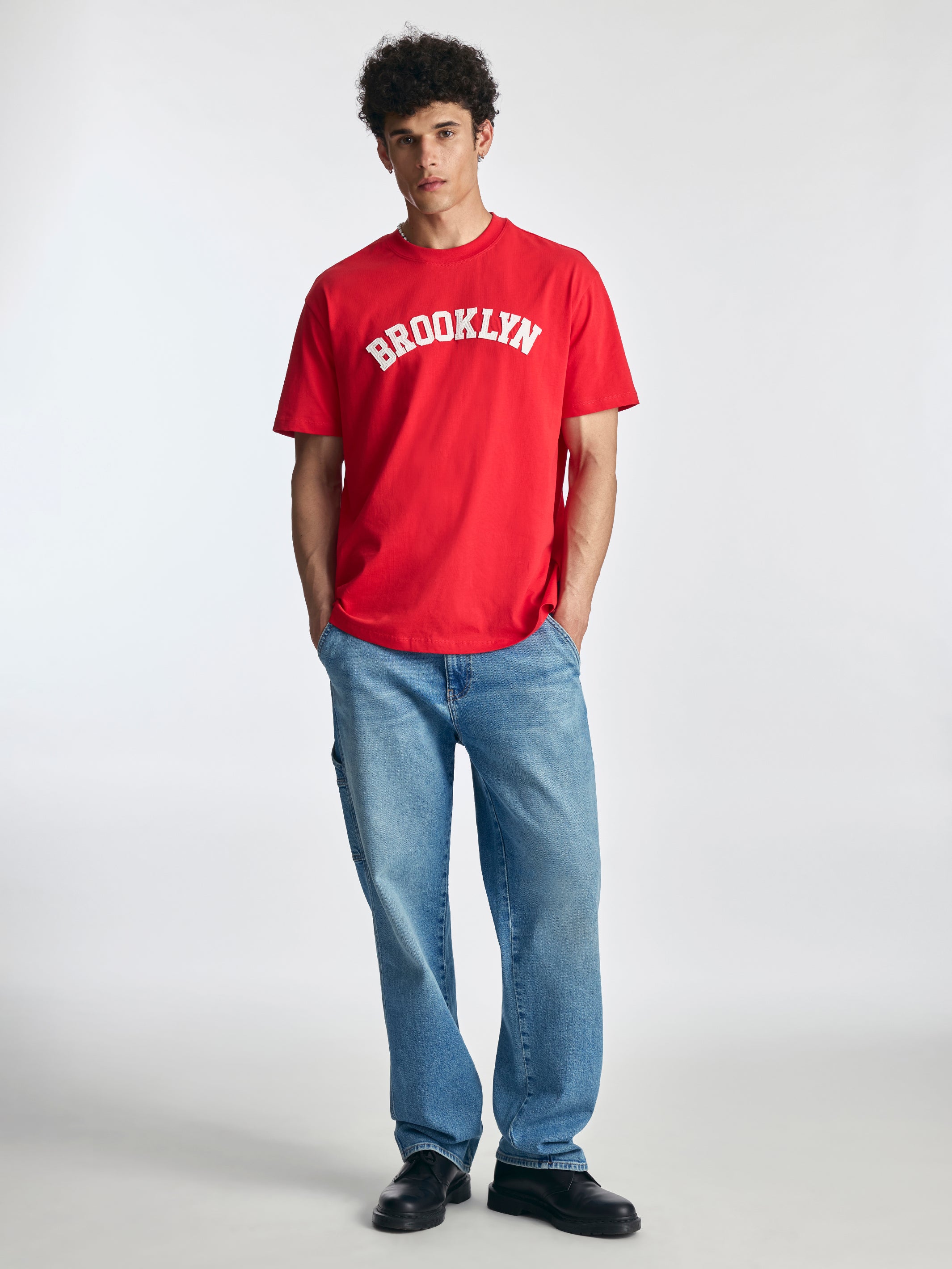 Men's Brooklyn T-Shirt in Goji Berry - BROOKLYN INDUSTRIES