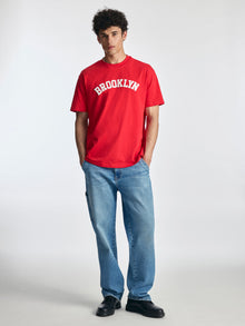 Men's Brooklyn T-Shirt in Goji Berry - BROOKLYN INDUSTRIES