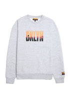 Men's BKLYN Crew Neck Sweatshirt in Grey Melange - BROOKLYN INDUSTRIES
