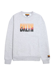 Men's BKLYN Crew Neck Sweatshirt in Grey Melange - BROOKLYN INDUSTRIES