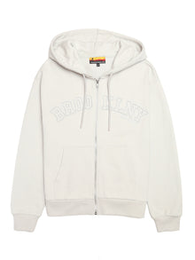 Men's "Brooklyn NY" Zip-Up Hoodie in Luna Rock - BROOKLYN INDUSTRIES