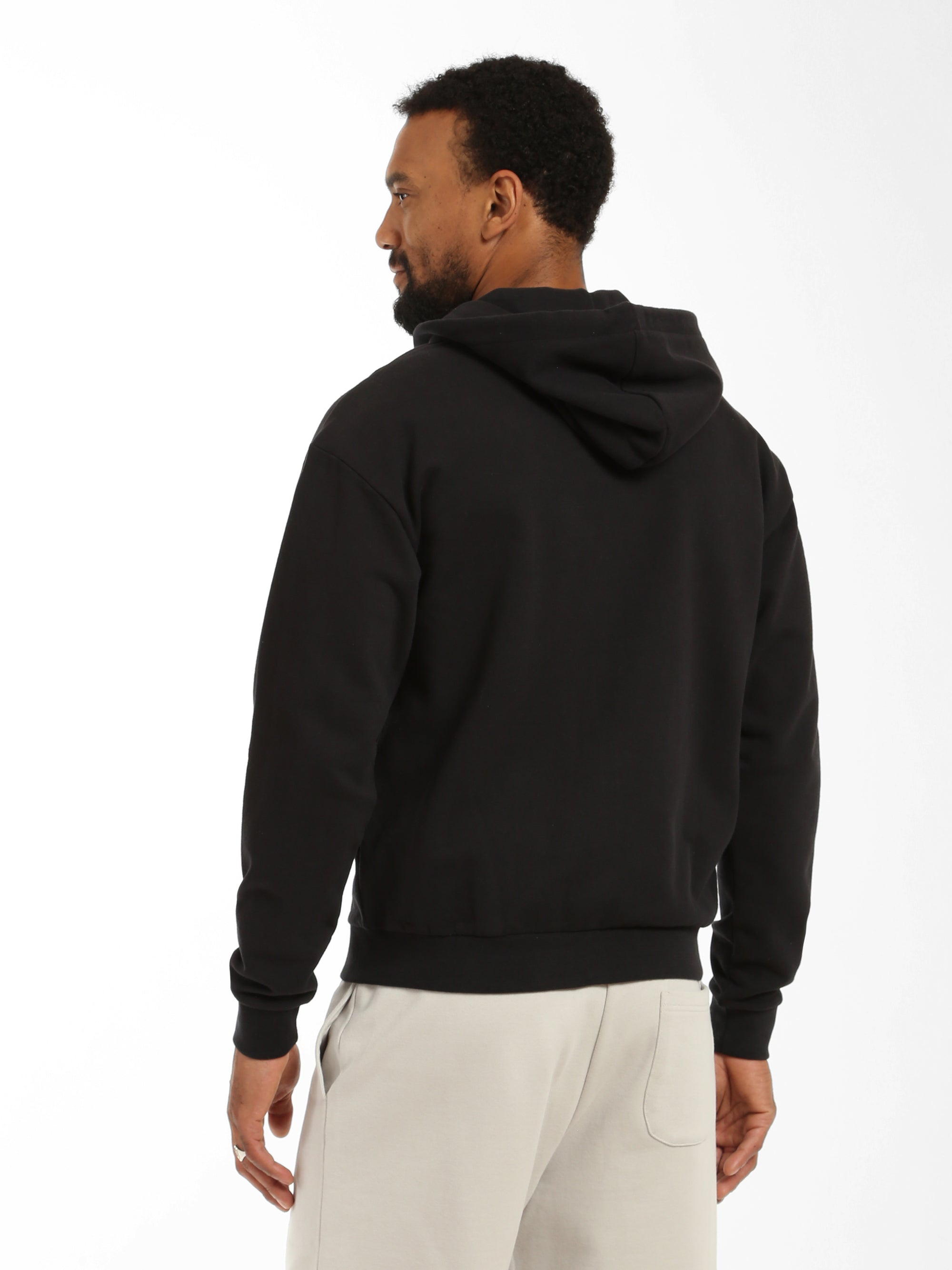 Men's "Brooklyn NY" Zip-Up Hoodie in Black - BROOKLYN INDUSTRIES