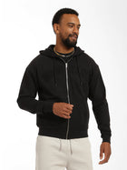 Men's "Brooklyn NY" Zip-Up Hoodie in Black - BROOKLYN INDUSTRIES