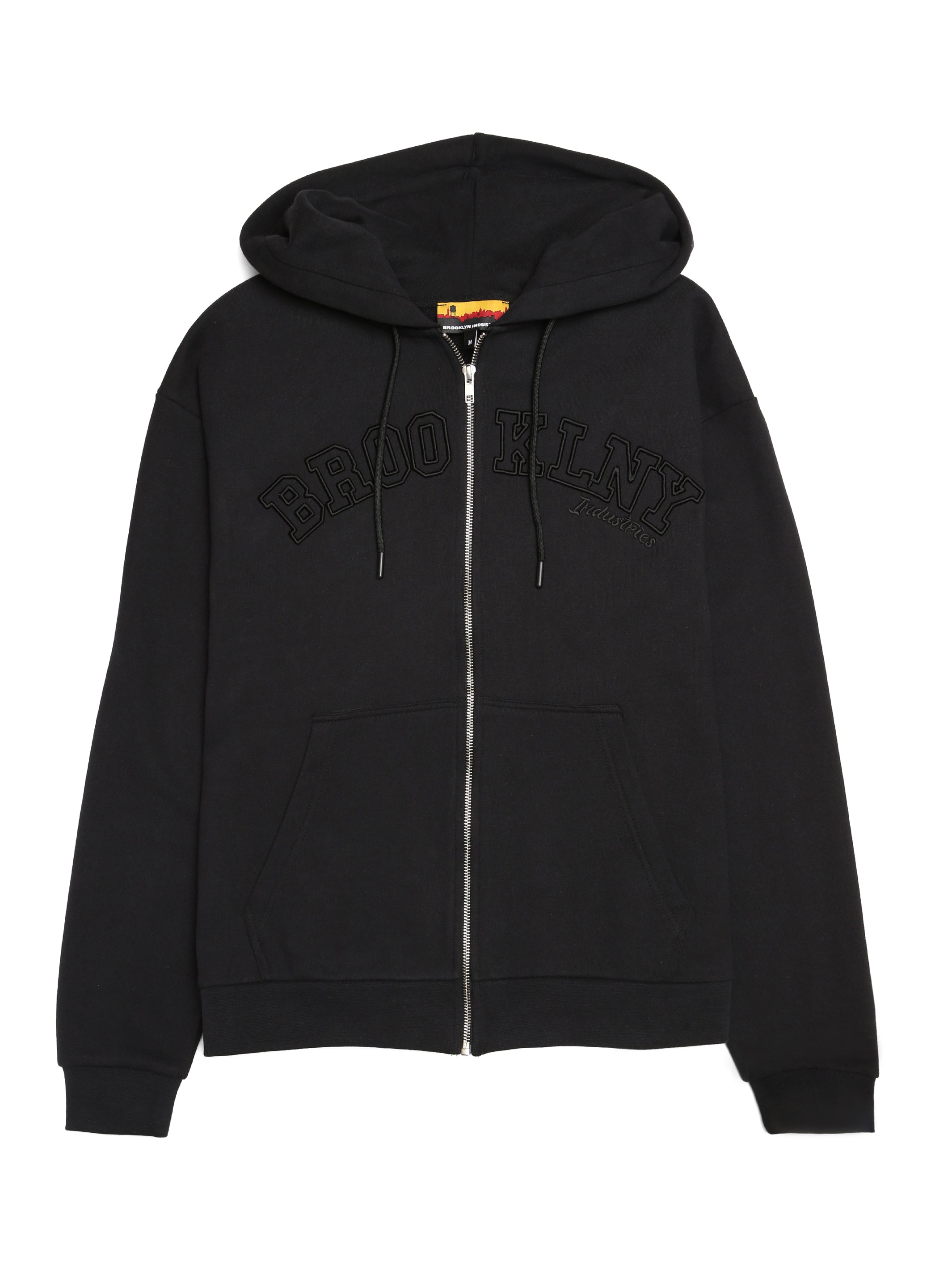 Men's "Brooklyn NY" Zip-Up Hoodie in Black - BROOKLYN INDUSTRIES