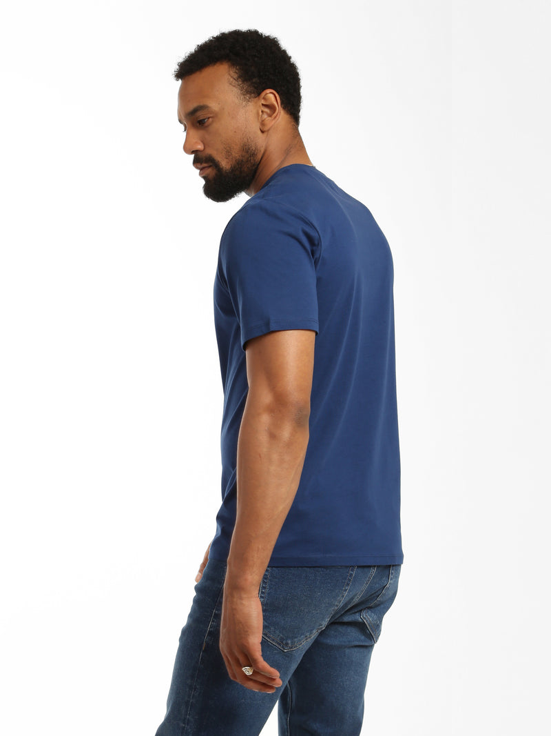 Men's Isometric T-shirt in Mood Indigo - BROOKLYN INDUSTRIES