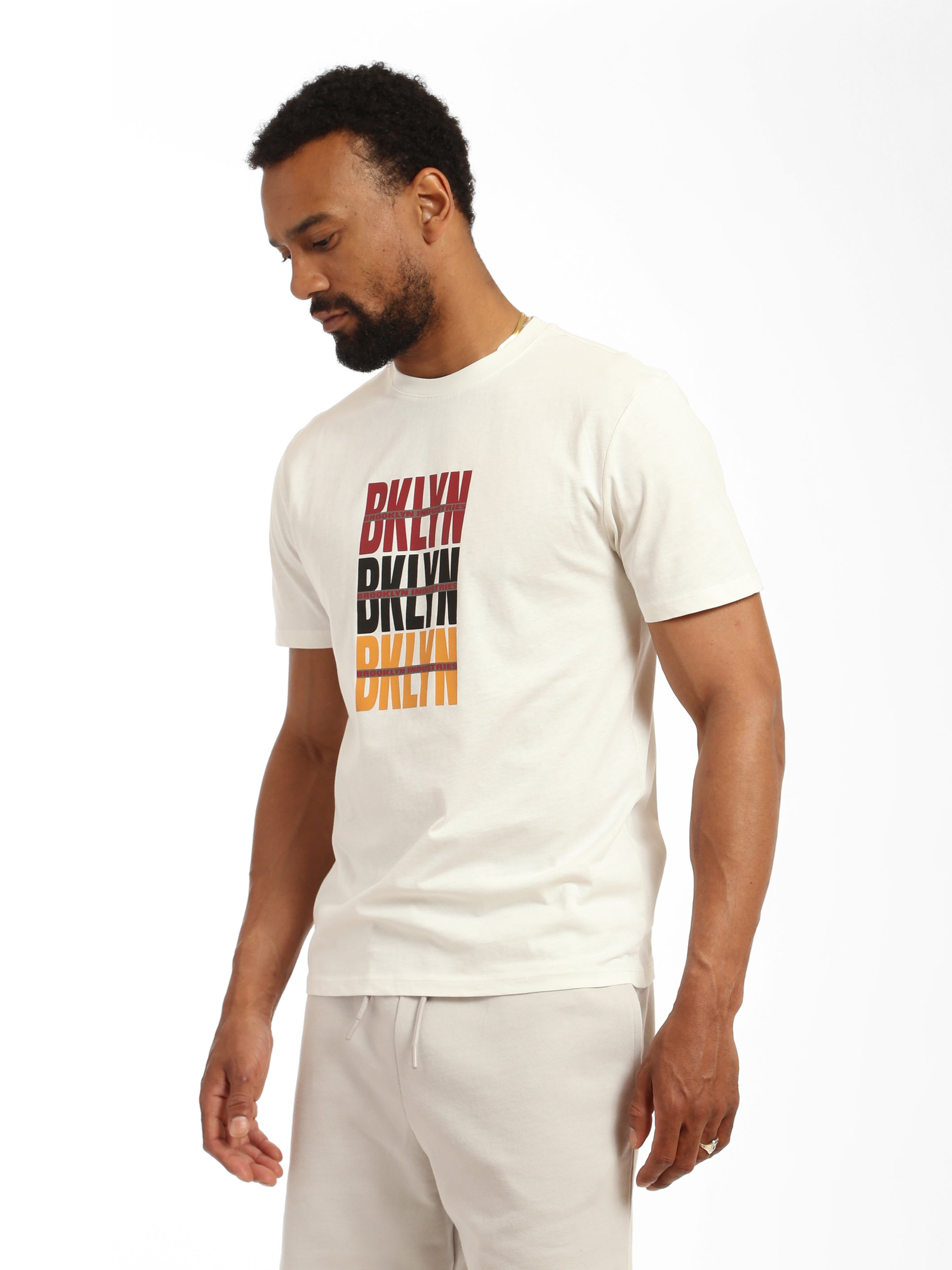 Men's Rep T-shirt in Antique White - BROOKLYN INDUSTRIES