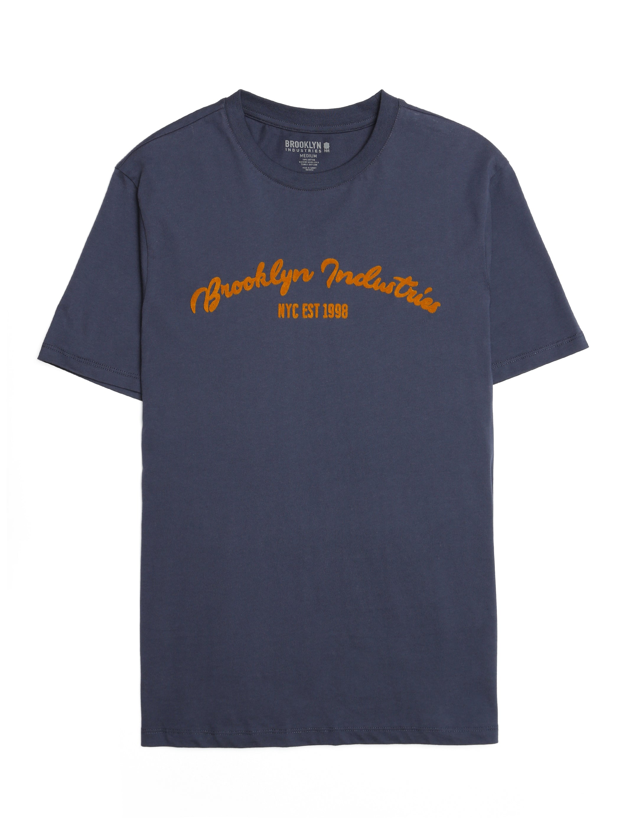 Men's BKI 1998 Crew Neck T-shirt in Mood Indigo - BROOKLYN INDUSTRIES