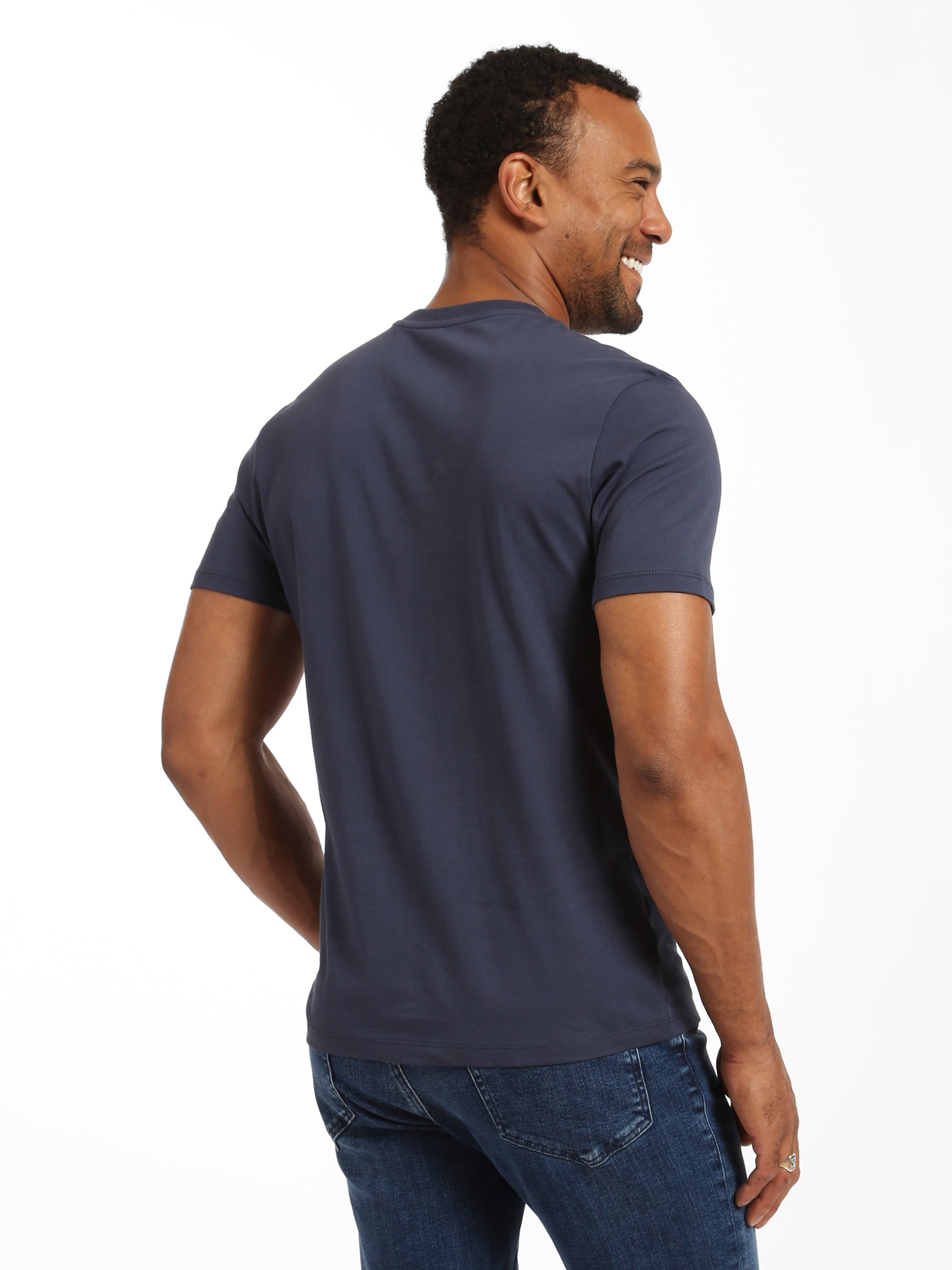 Men's BKI 1998 Crew Neck T-shirt in Mood Indigo - BROOKLYN INDUSTRIES