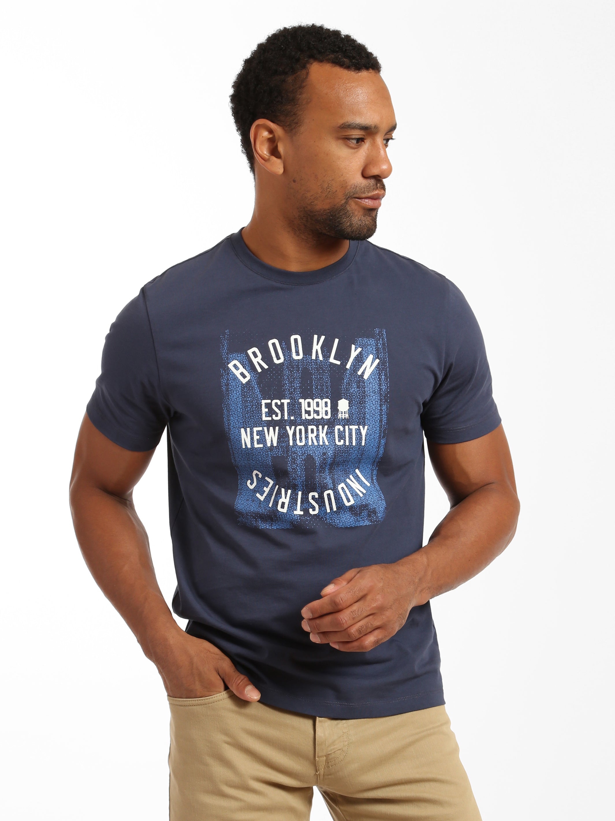 Men's Dumbo T-shirt in Mood Indigo - BROOKLYN INDUSTRIES
