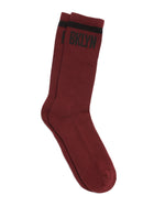 Men's BKLYN Socks in Red Mahogany - BROOKLYN INDUSTRIES