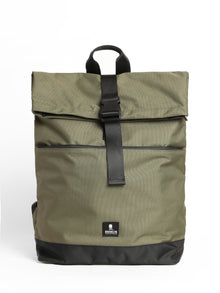 Rolltop Backpack in Khaki - BROOKLYN INDUSTRIES
