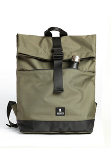 Rolltop Backpack in Khaki - BROOKLYN INDUSTRIES