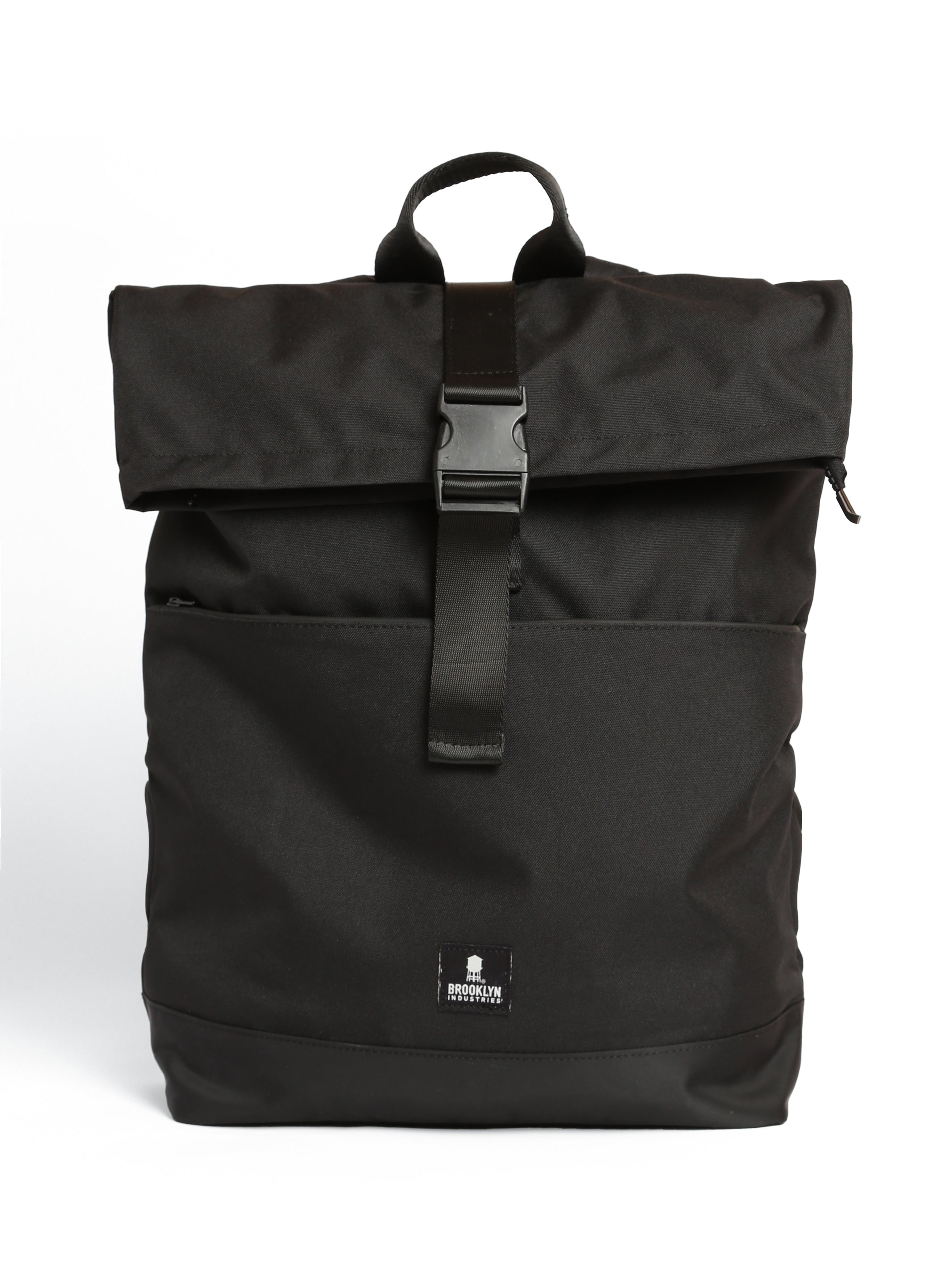 Rolltop Backpack in Black - BROOKLYN INDUSTRIES