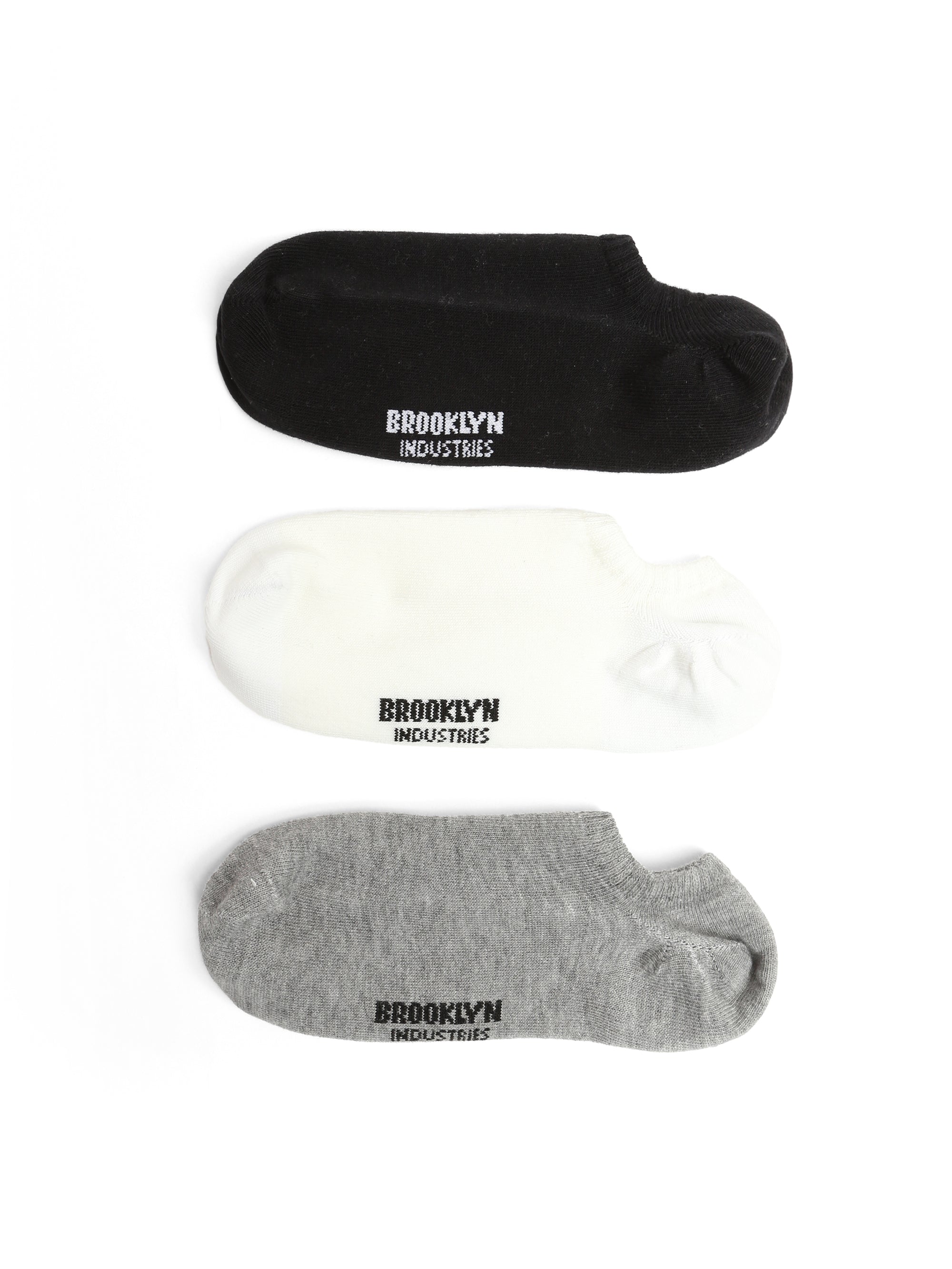 Men's 3-Pack No Show Socks - BROOKLYN INDUSTRIES