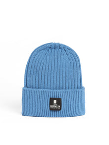 Ribbed Beanie Hat in Blue - BROOKLYN INDUSTRIES