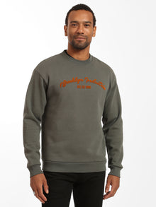 Men's BKI 1998 Crew Neck Sweatshirt in Climbing Ivy - BROOKLYN INDUSTRIES