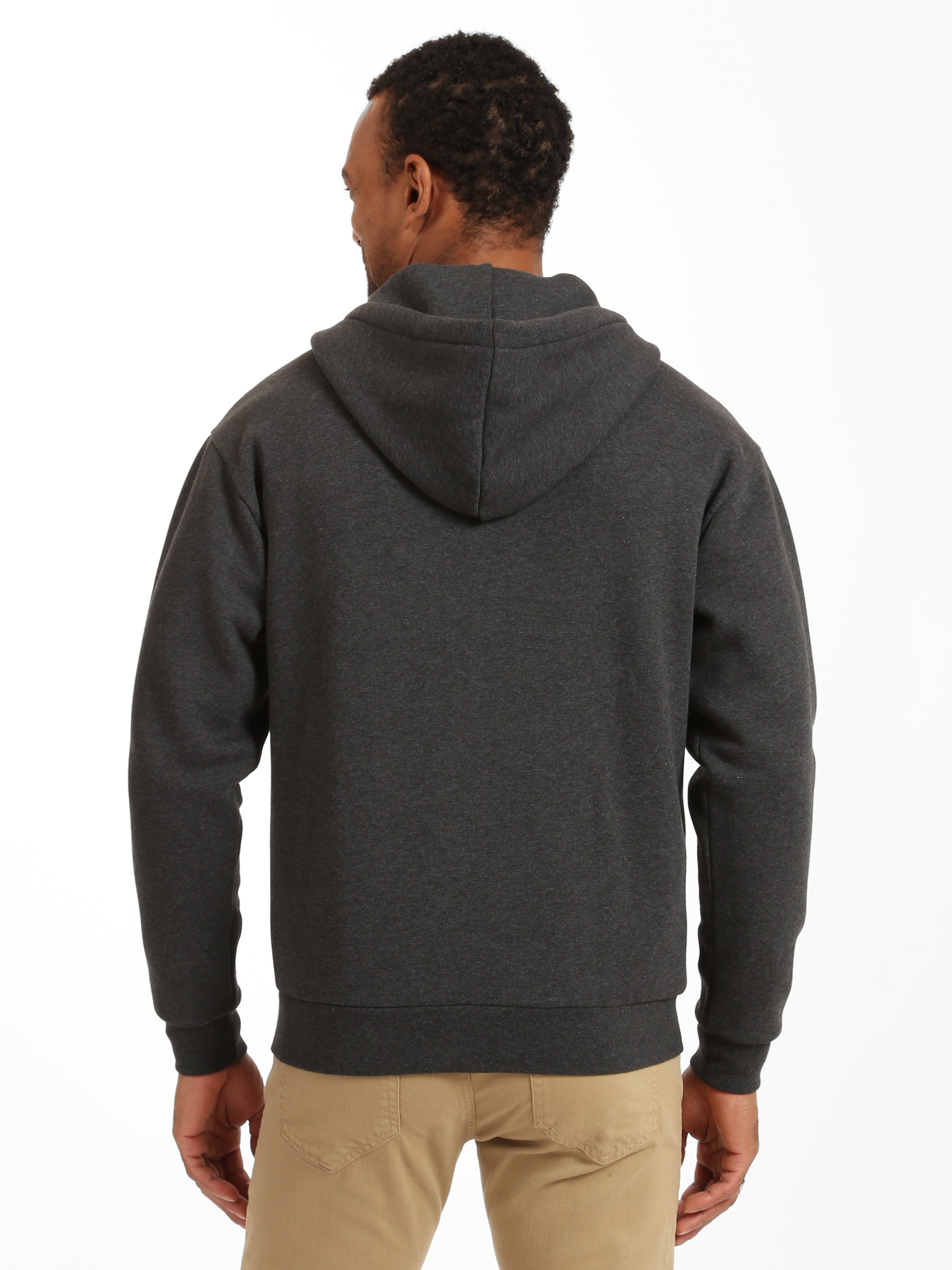 Brooklyn Industries Men's BKI 1998 Zip Up Hoodie in Anthracite