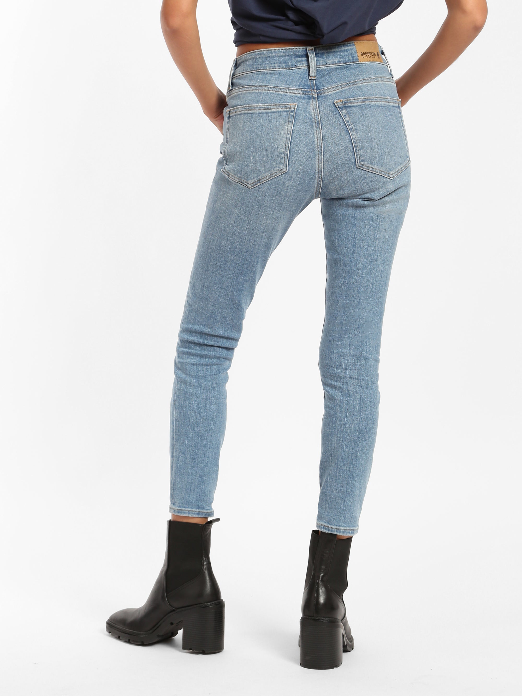 Coco High Rise Skinny Jeans in Light Denim - BROOKLYN INDUSTRIES