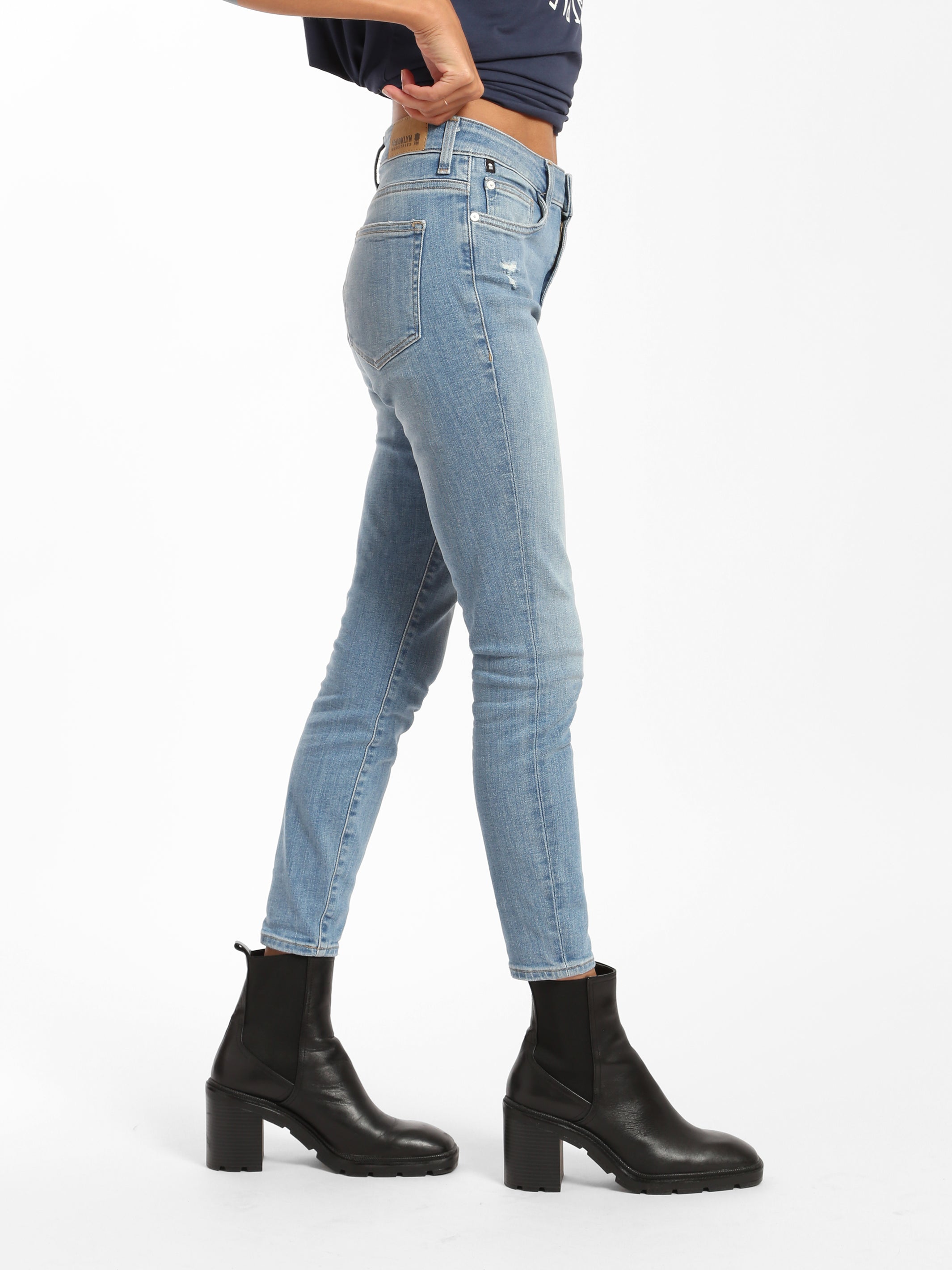 Coco High Rise Skinny Jeans in Light Denim - BROOKLYN INDUSTRIES