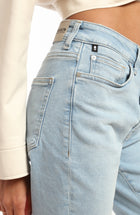 Court High Rise Cropped Straight Leg Jeans in Bleached Denim - BROOKLYN INDUSTRIES