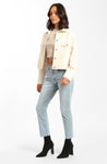 Court High Rise Cropped Straight Leg Jeans in Bleached Denim - BROOKLYN INDUSTRIES