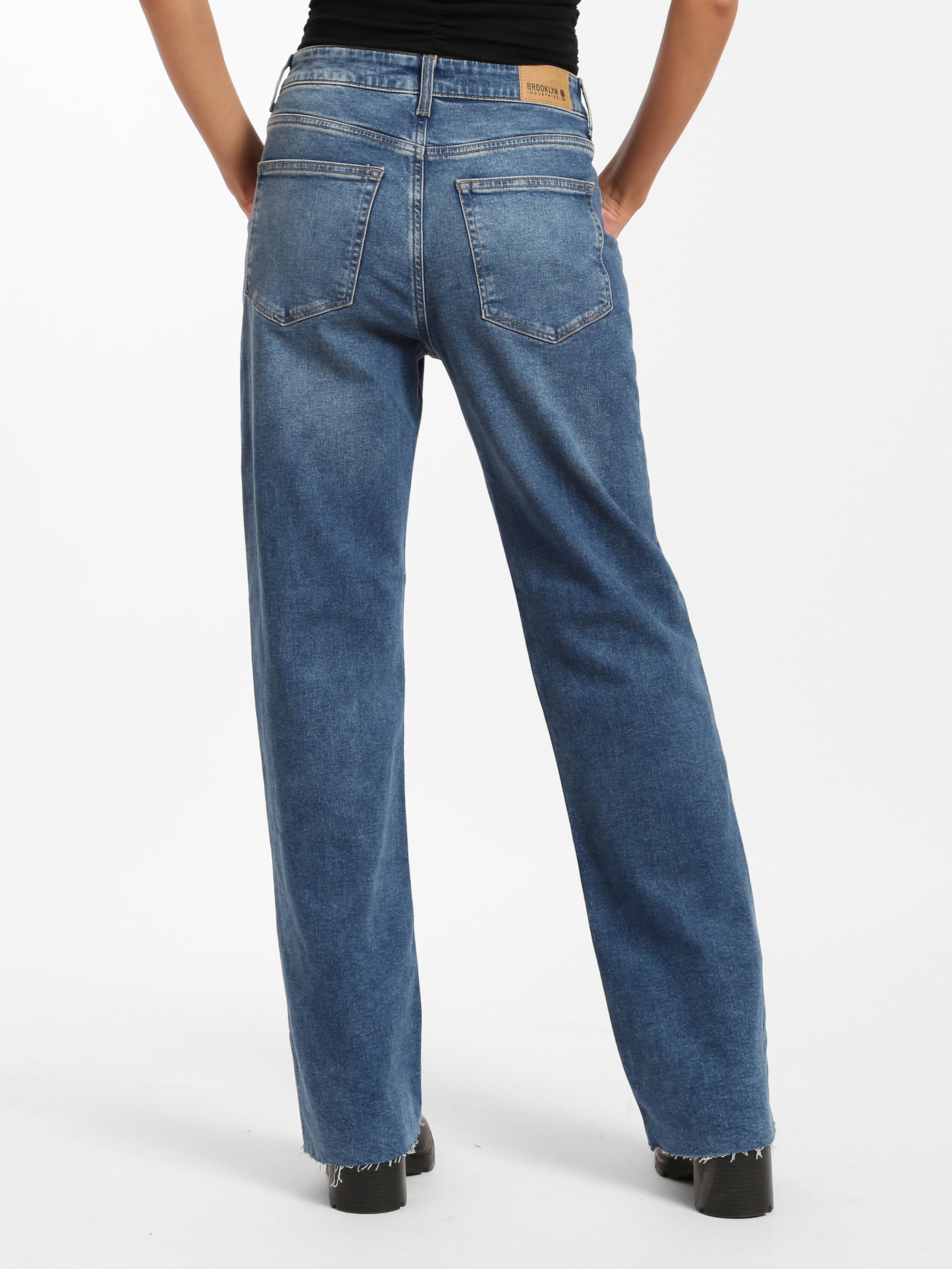 Park High Rise Wide Leg Jeans in Indigo Denim - BROOKLYN INDUSTRIES