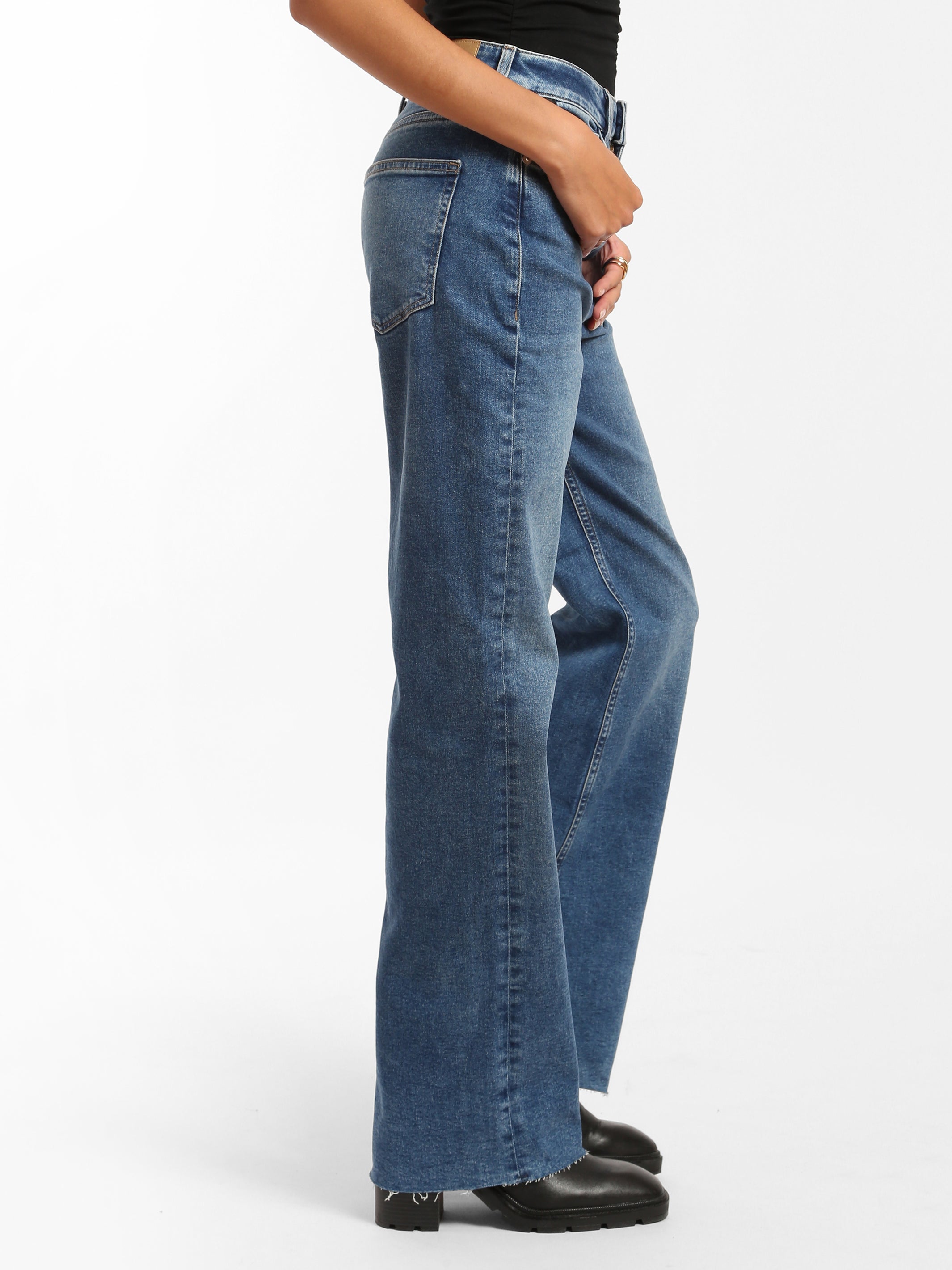 Park High Rise Wide Leg Jeans in Indigo Denim - BROOKLYN INDUSTRIES